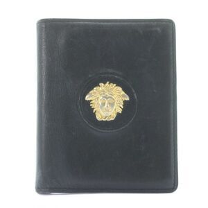 Versace Card Case Leather Genuine Leather Black Medusa KW • GY18